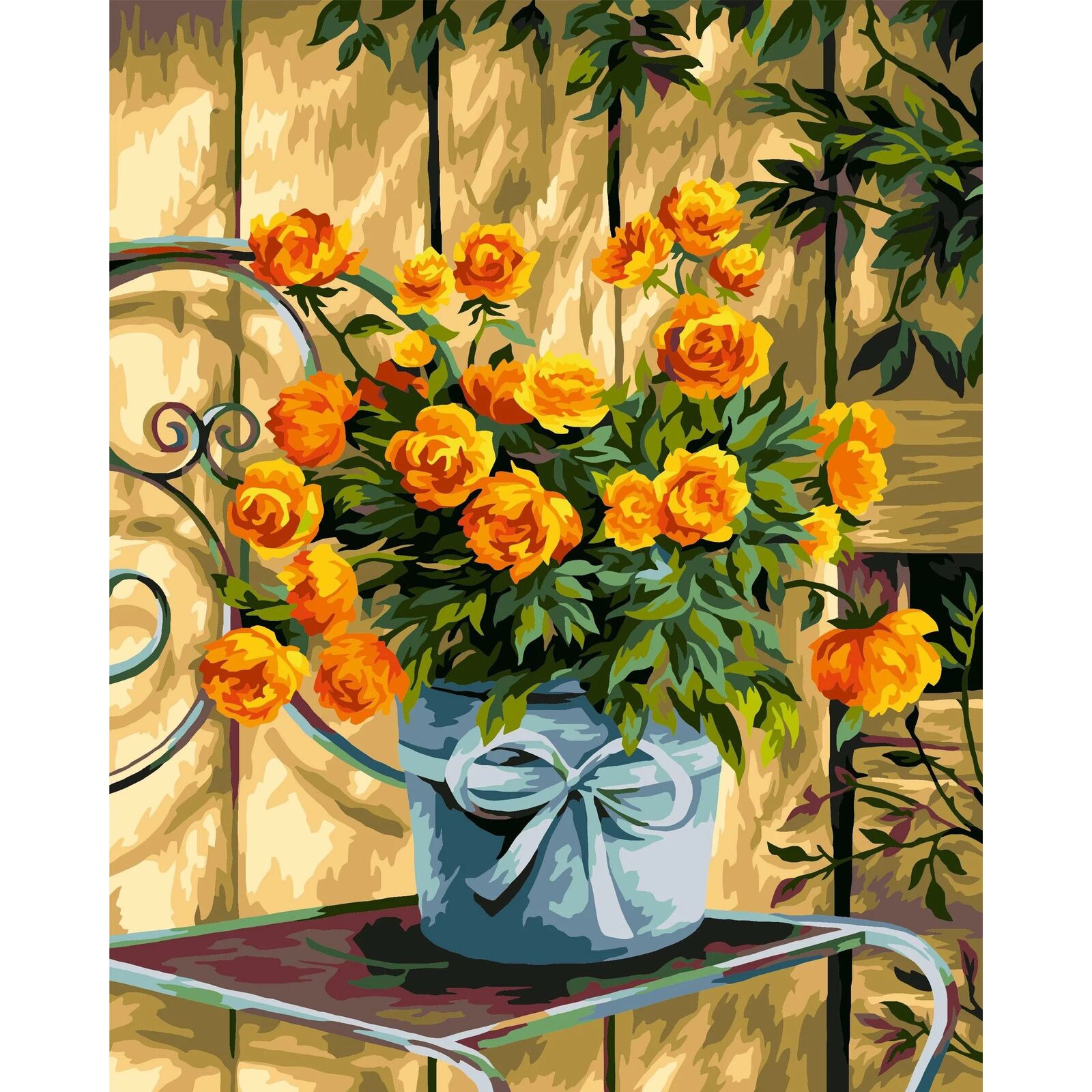 Crafting Spark Orange Flower Bouquet Painting by Numbers Kit